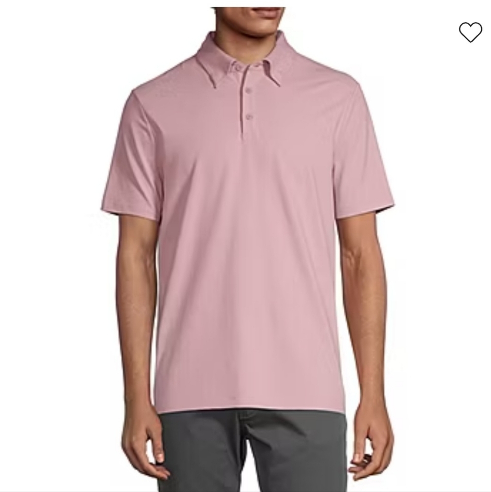 Nwt Sttaford Mauve knit shirt with short sleeves size S